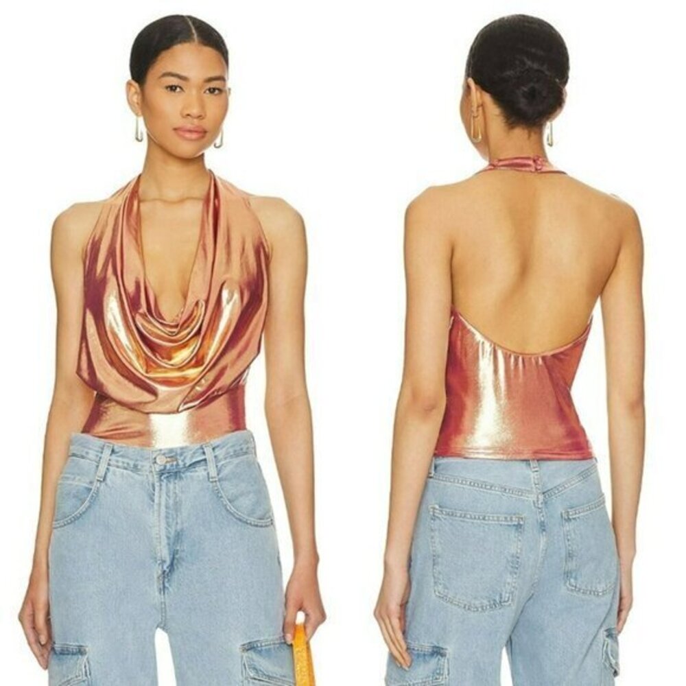 superdown Maylen Cowl Neck Top - Bronze